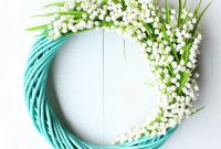 Effortless Turquoise Lily Faux Wreath