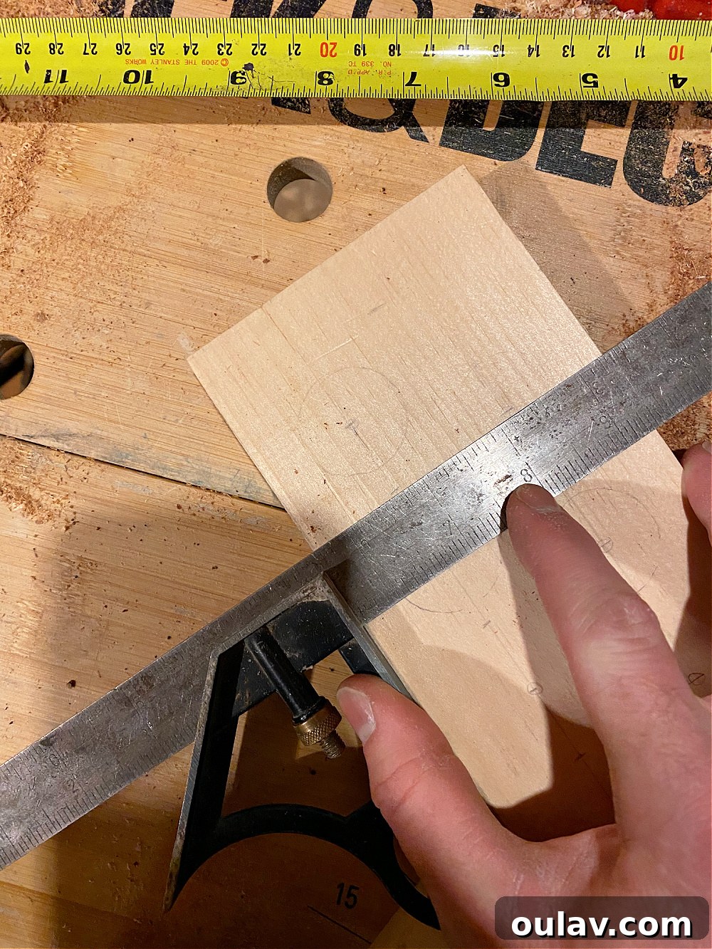 Simple Wood Egg Tray Build 15 making an egg tray - The wood piece fully marked with all hole centers, ready for the next stage of the project.