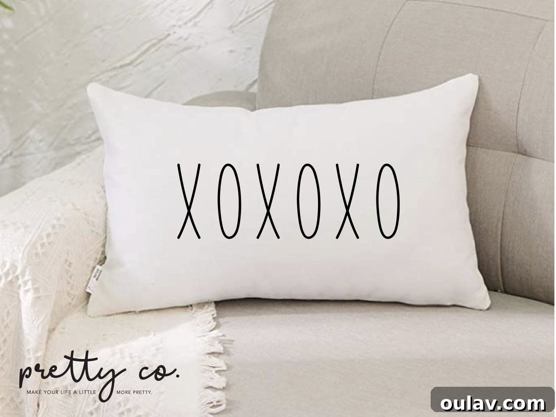 Modern Love Decor: A Red-Free Valentine's Palette 2 Modern Valentine's Day XOXO Pillow