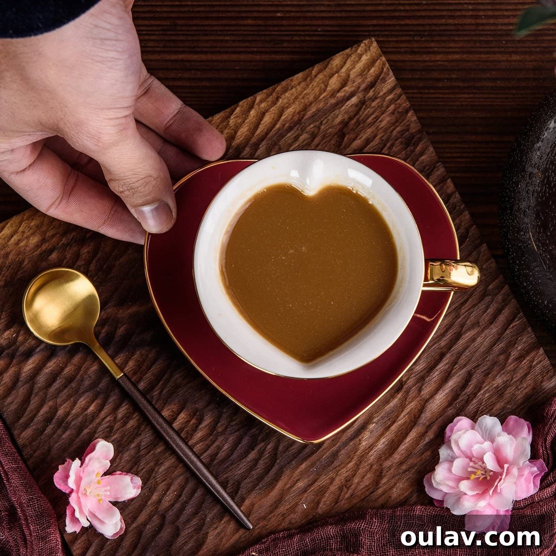 Modern Love Decor: A Red-Free Valentine's Palette 13 Heart Shaped China Cup and Saucer