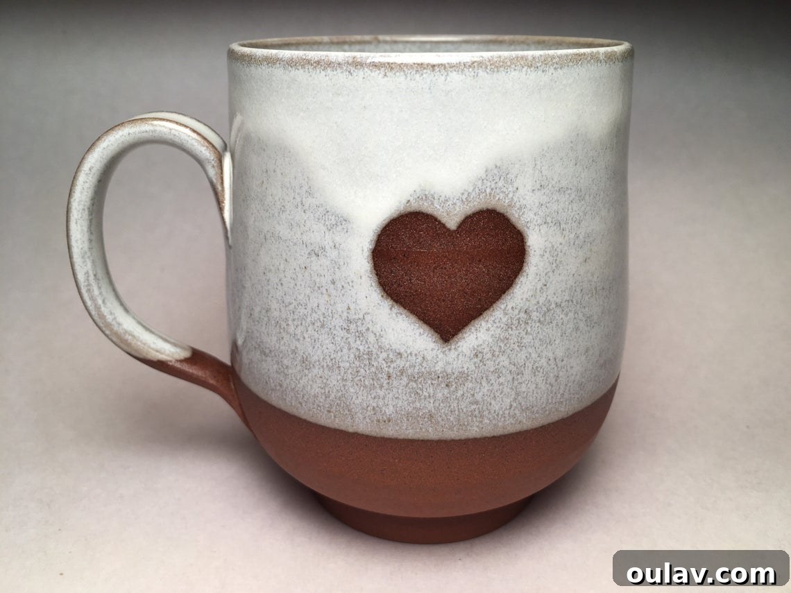 Modern Love Decor: A Red-Free Valentine's Palette 14 Handmade Heart Shaped Mug