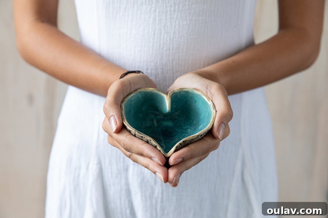Modern Love Decor: A Red-Free Valentine's Palette 19 Teal Glazed Heart Pottery Bowl