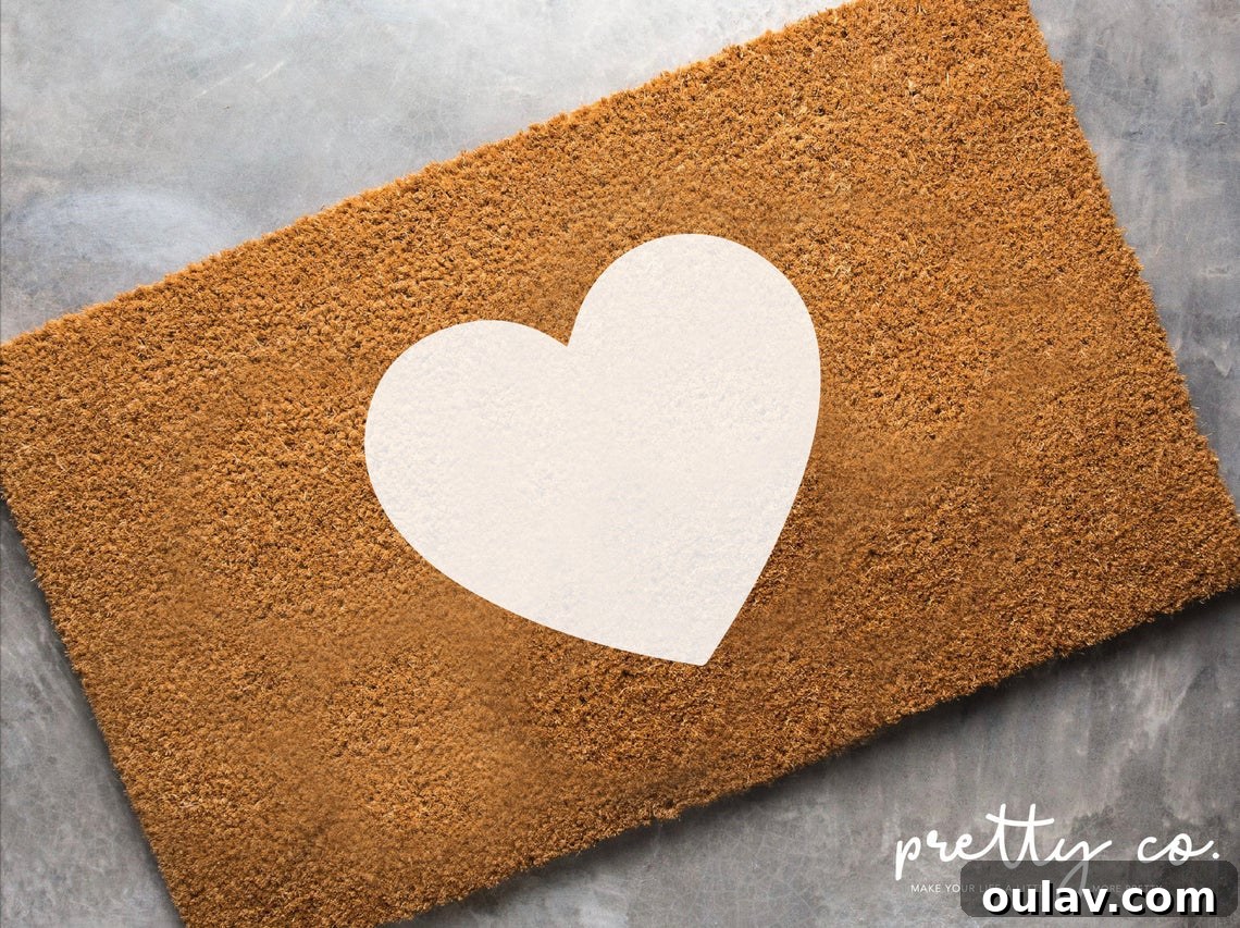 Modern Love Decor: A Red-Free Valentine's Palette 8 Modern Heart Front Door Mat