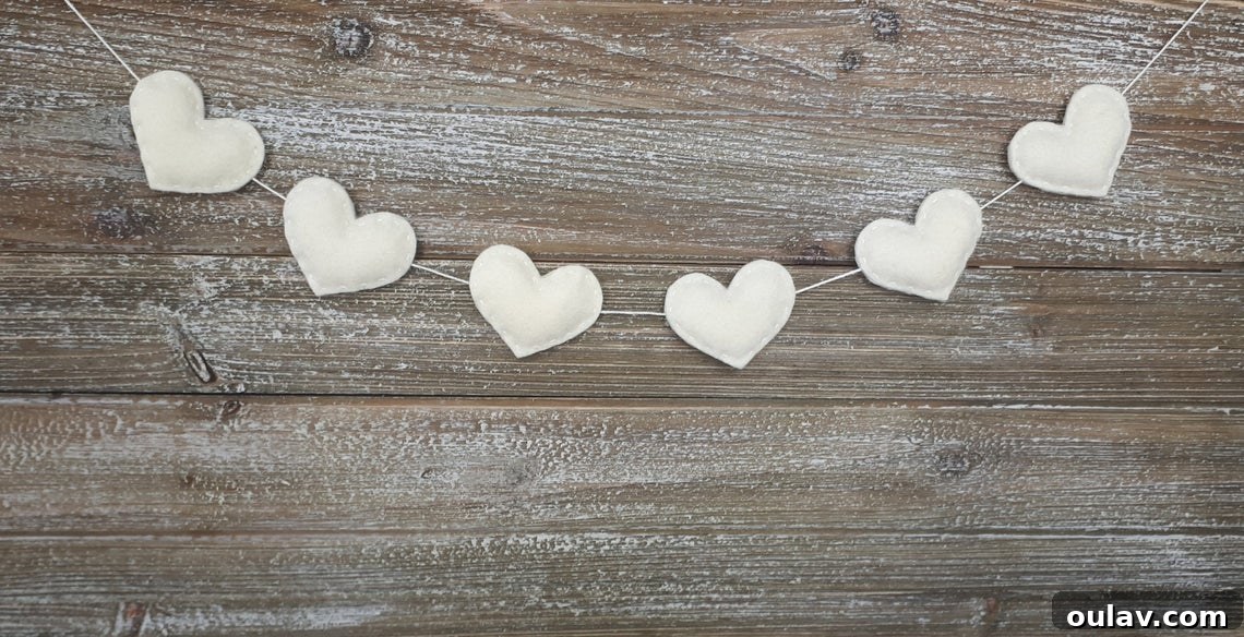Modern Love Decor: A Red-Free Valentine's Palette 10 Elegant Valentine's Heart Garland