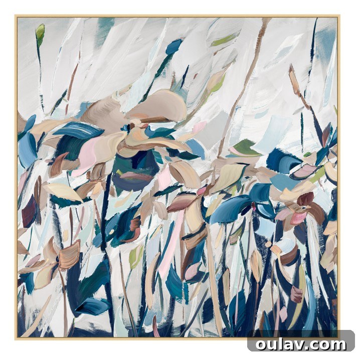 Calming Abstract Floral Artwork Abstract Flower Art for Serene Spaces