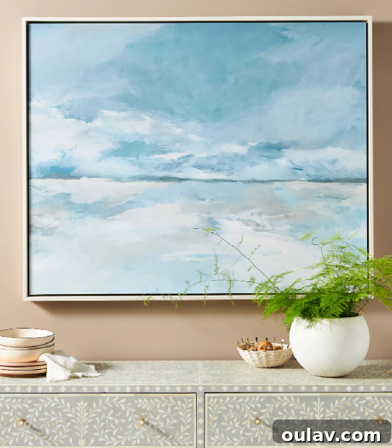 Calming Pale Blue Coastal Abstract Pale Blue Abstract Art for Coastal Homes