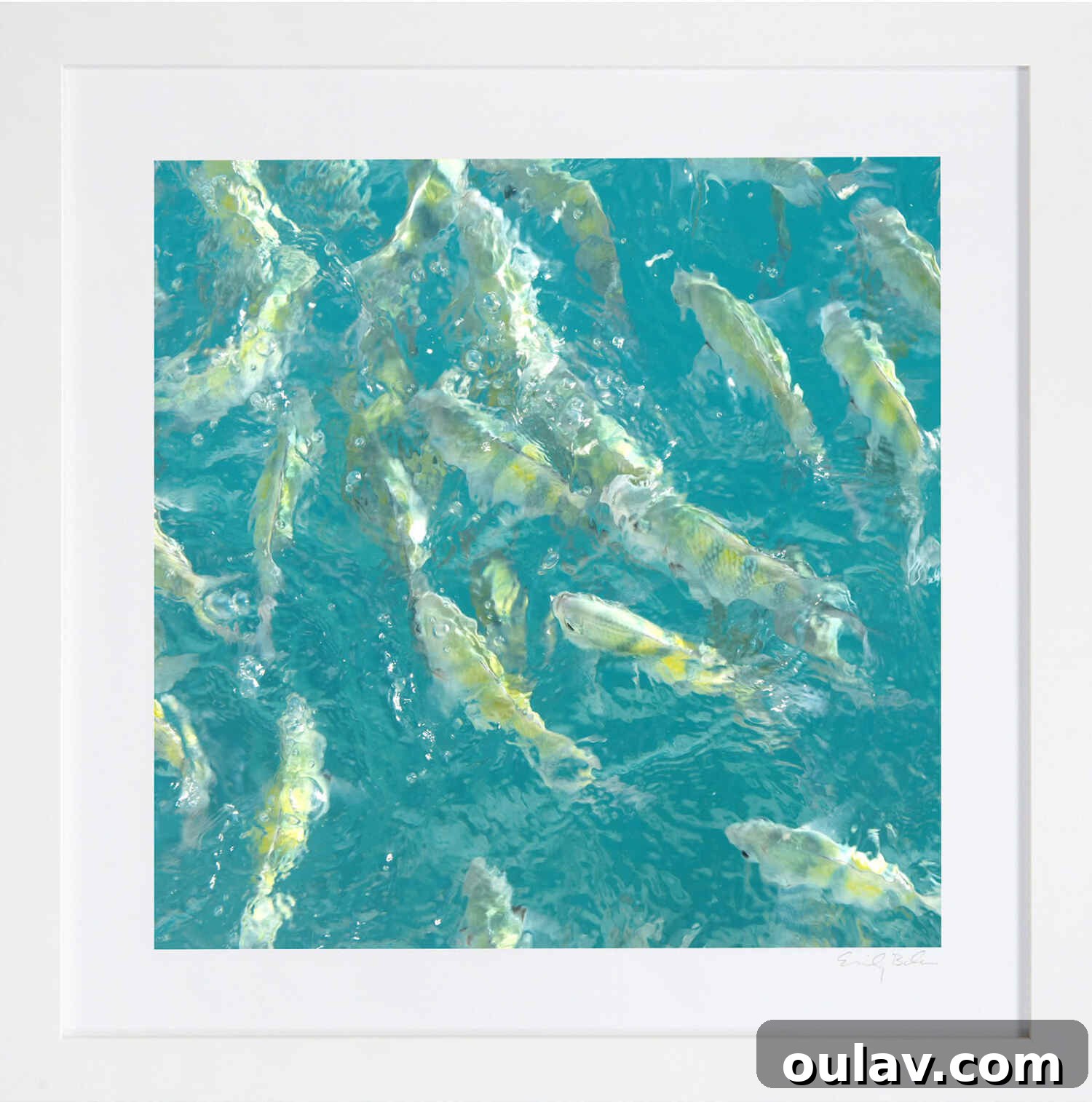 Vibrant Turquoise Fish Wall Art Turquoise Fish Art for Ocean-Inspired Decor