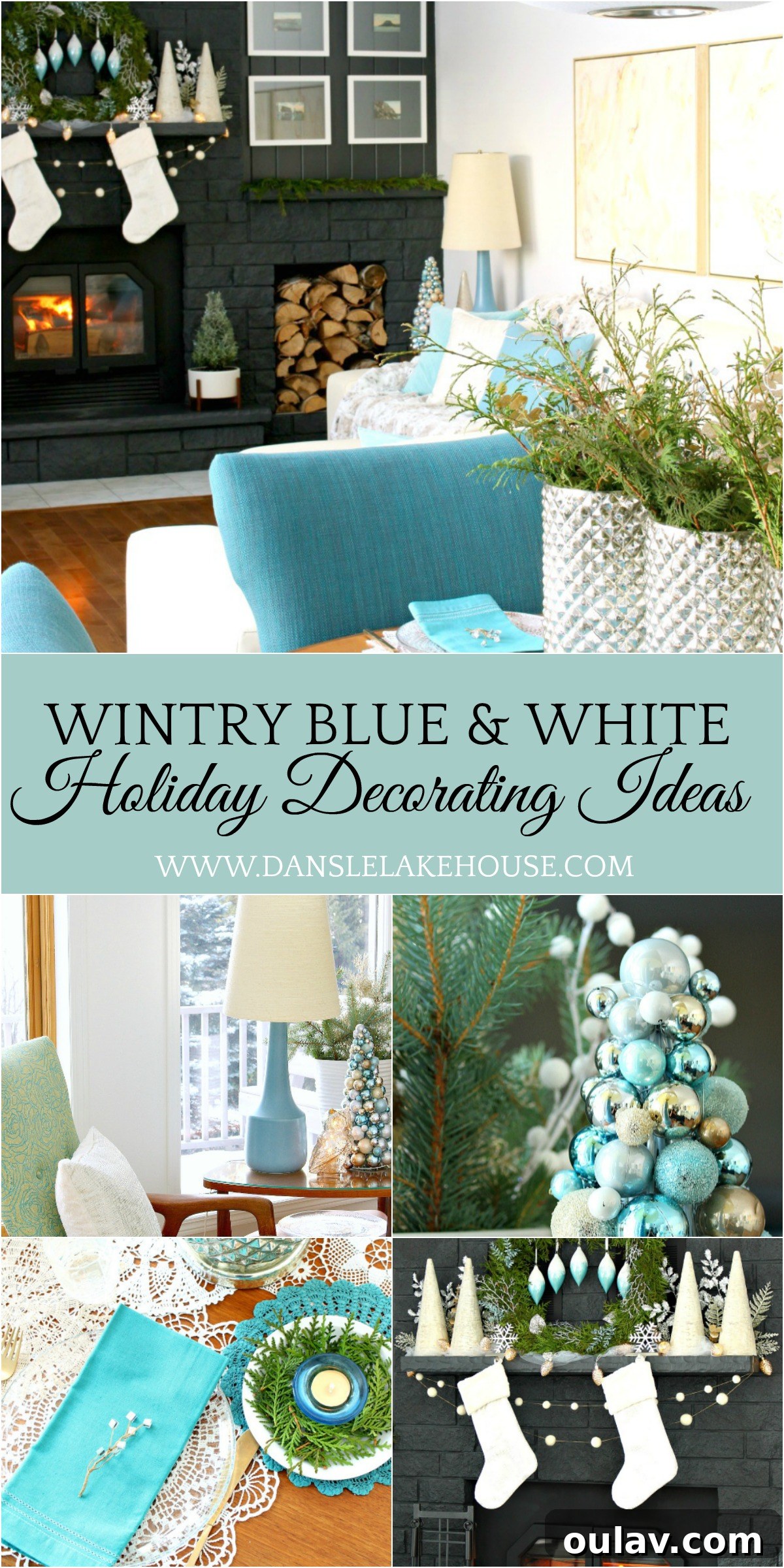 Frosty Blue & White Holiday Style 8 Wintry Blue and White Holiday Decorating Ideas for a Serene Home