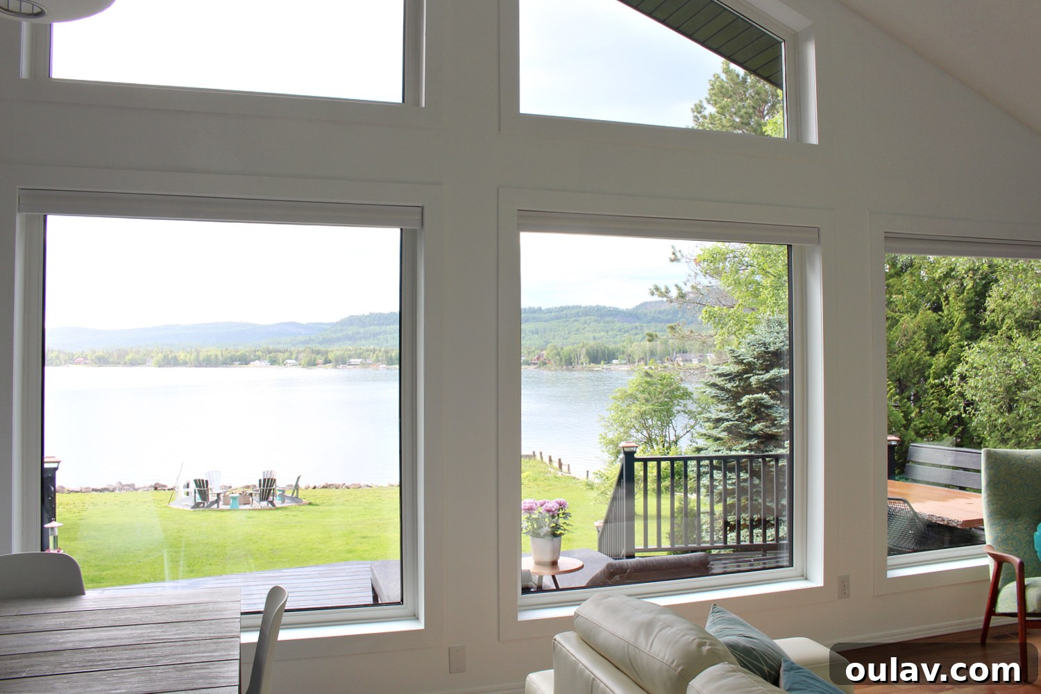 Unveiling Our Lake House Outdoors 2 Stunning Lake View from Modern Lake House Deck with Low Furniture
