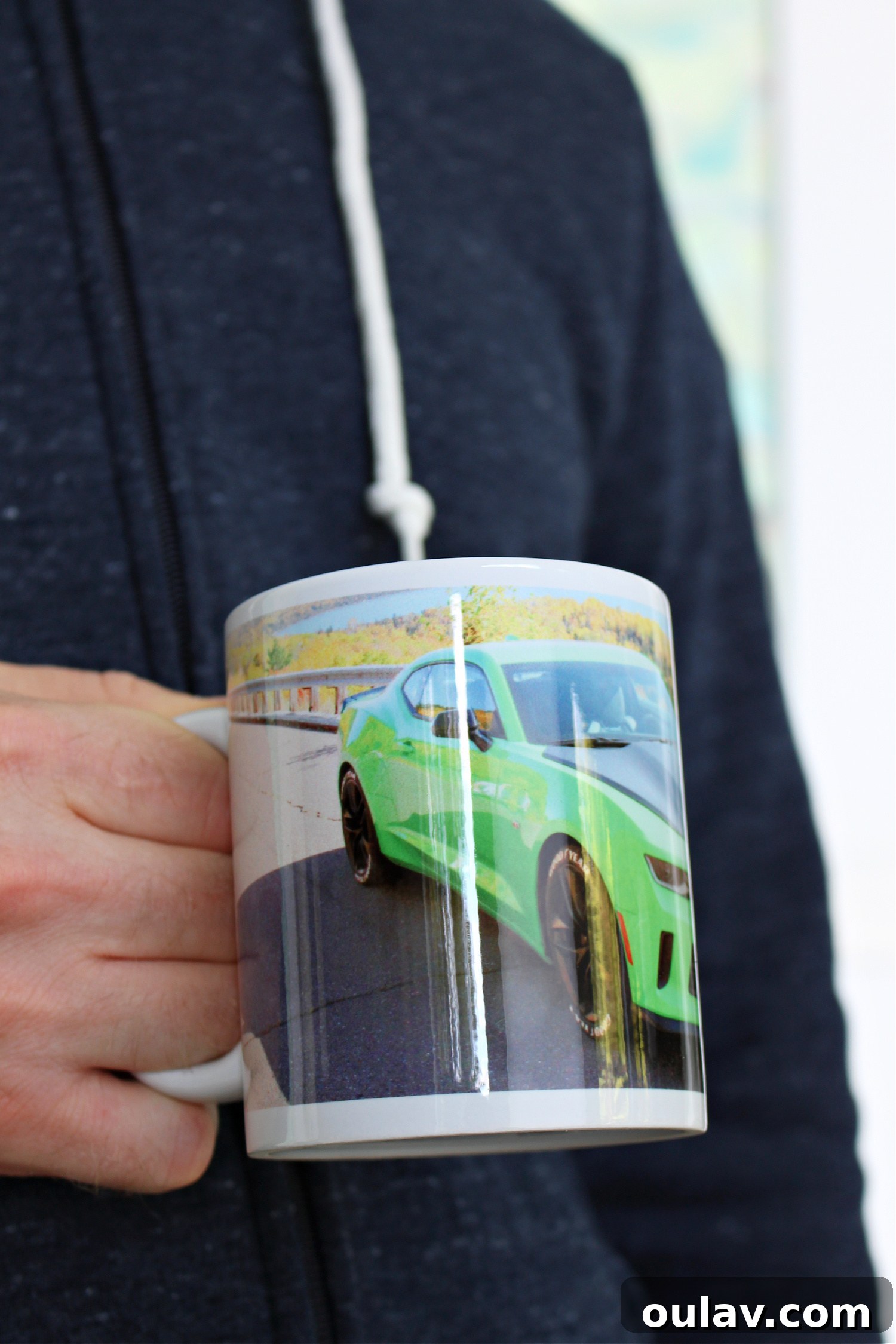 Hatching Artistic Beauty: My Chick Photos, Transformed by BestCanvas 14 Close-up of the Camaro mug, detailing the photo quality