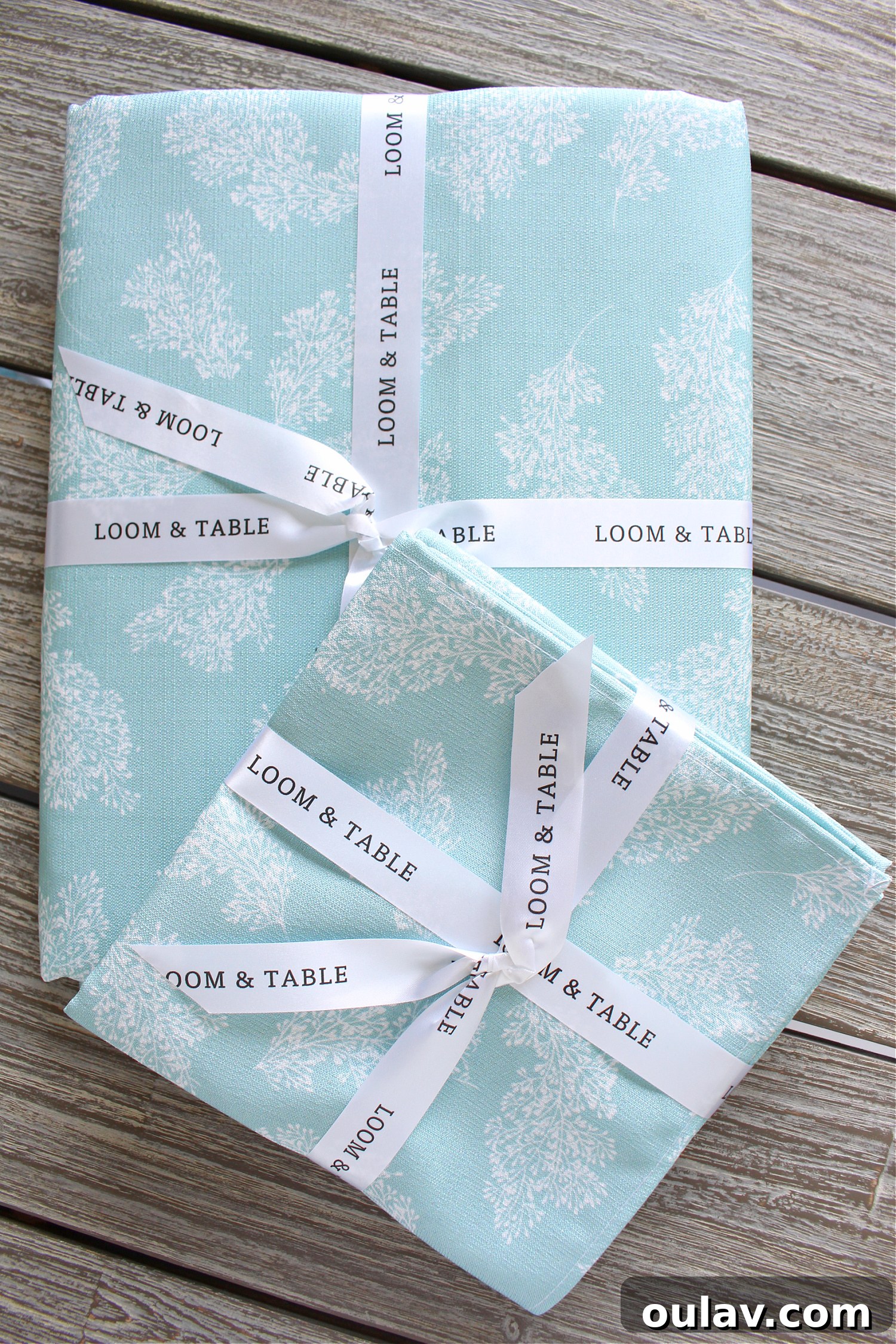 Loom and Table's Summer Dining Oasis 14 Loom & Table custom table linens for elegant home decor
