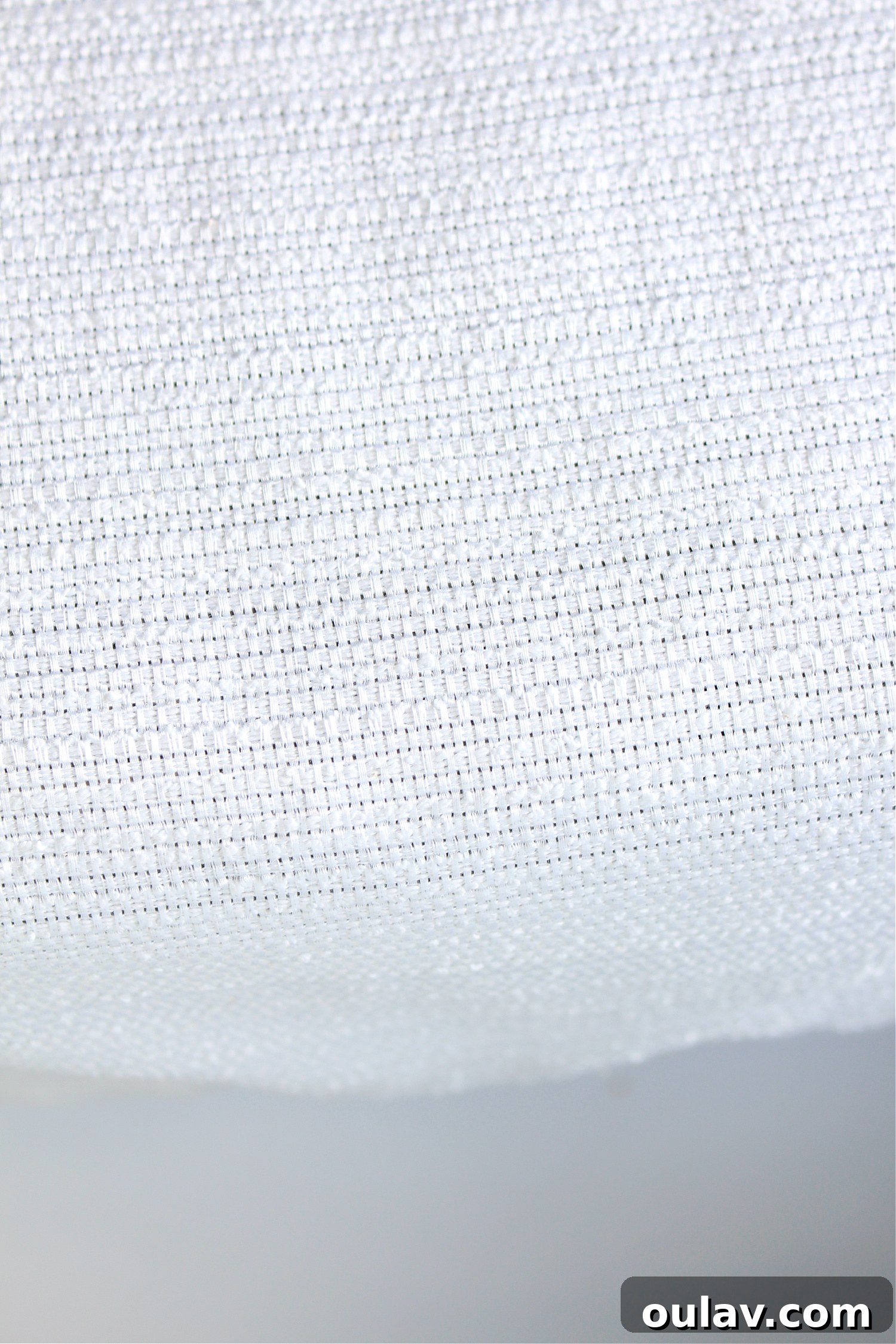 Textured white table runner from Loom & Table