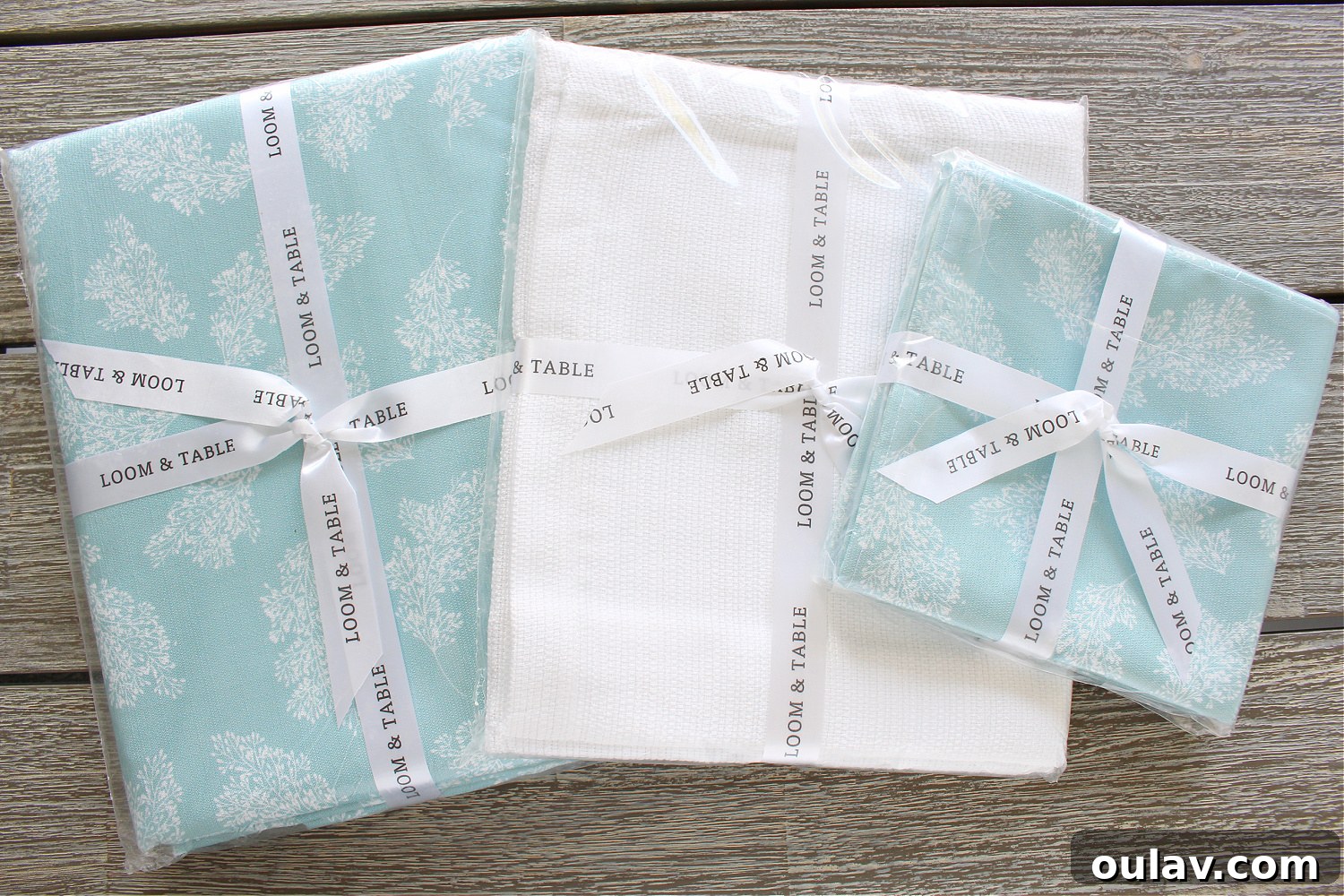 Loom and Table's Summer Dining Oasis 4 High-quality custom sized tablecloths from Loom & Table for home dining