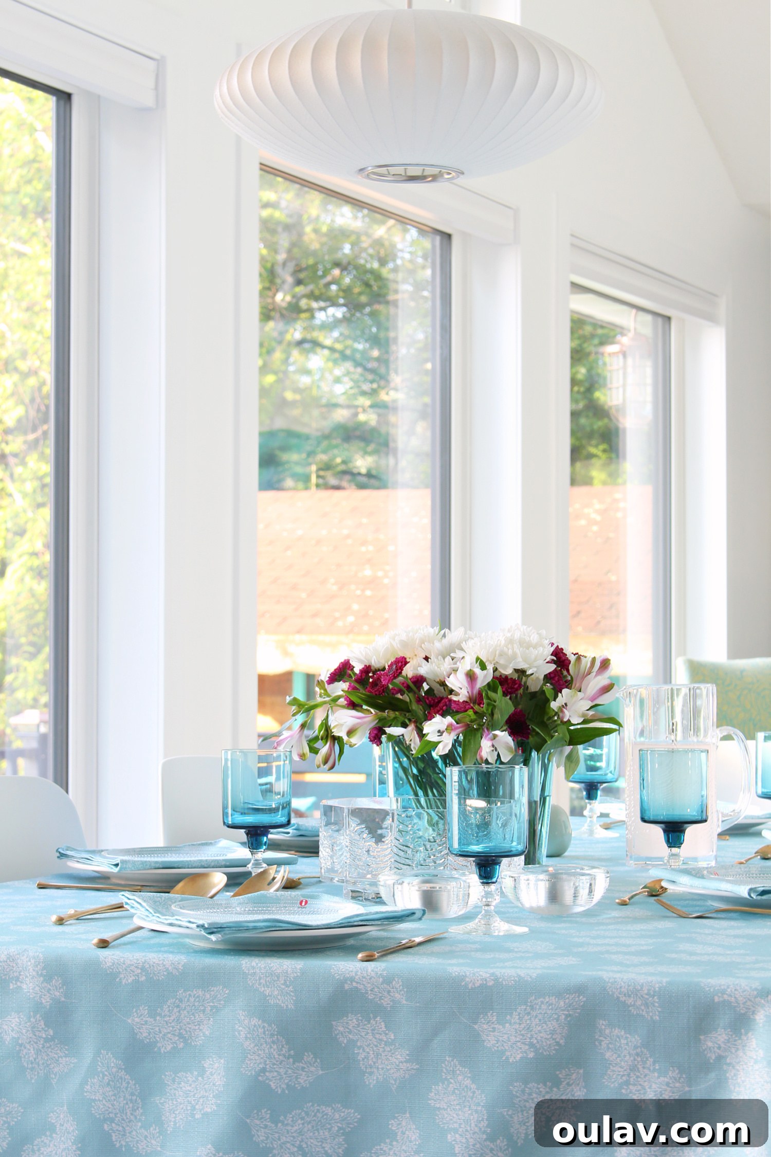 Loom and Table's Summer Dining Oasis 9 Designing a summer tablescape with custom sized Loom & Table linens