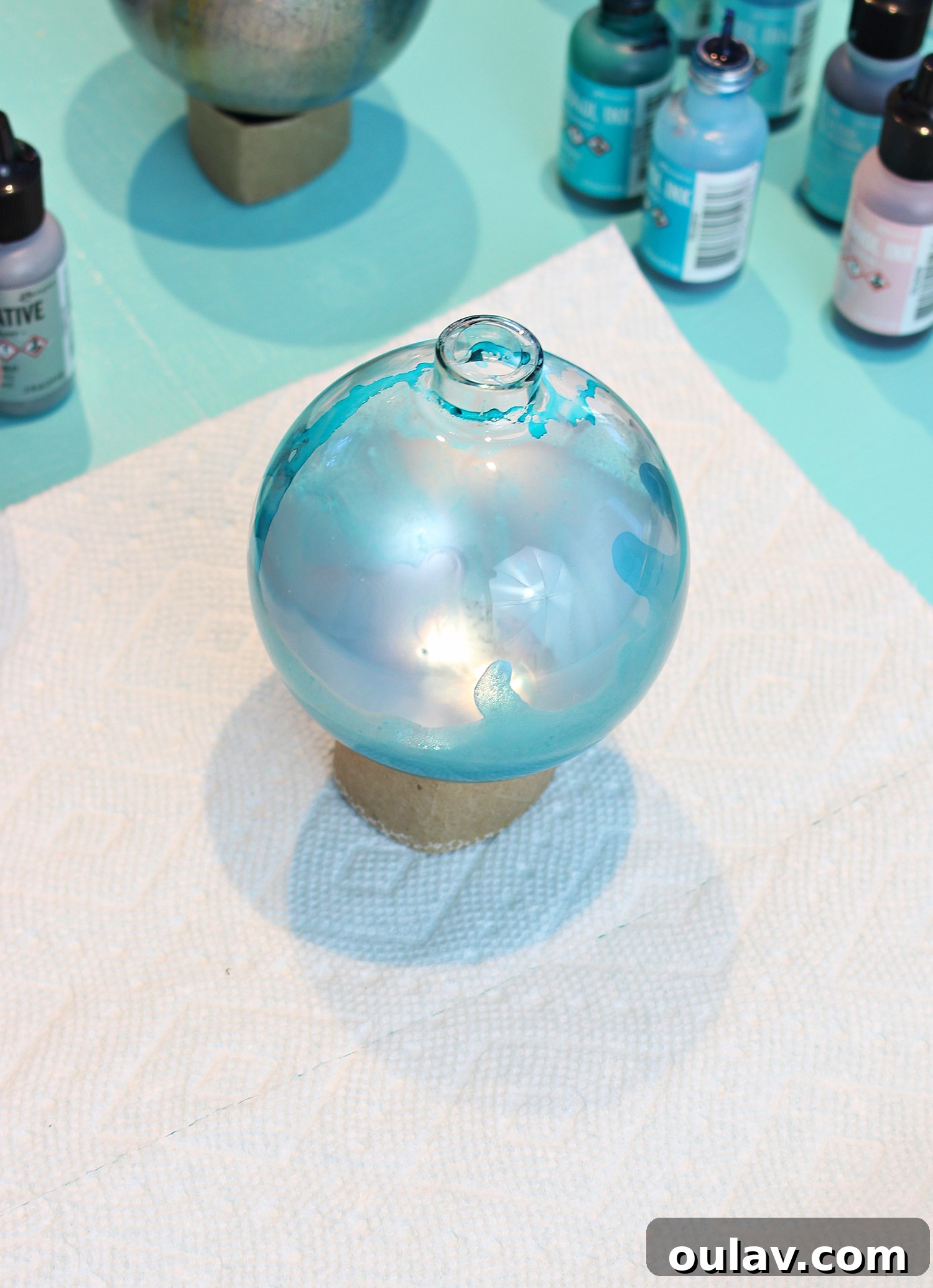 Craft Stunning Alcohol Ink Ornaments 19 Efficient Workflow for Making Multiple Alcohol Ink Ornaments