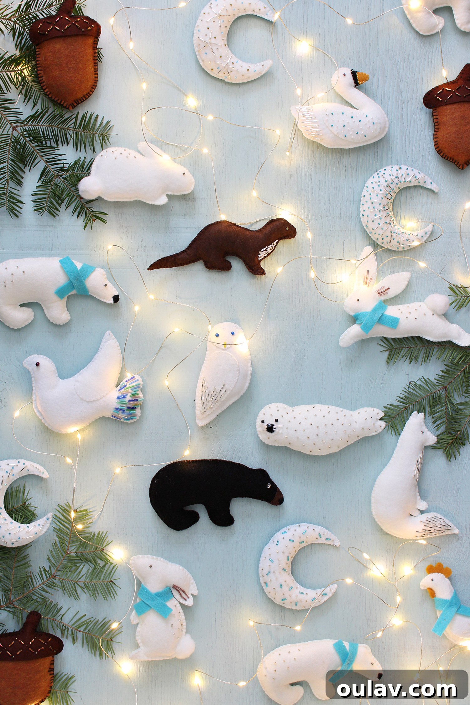DIY Animal Shaped Felt Ornaments