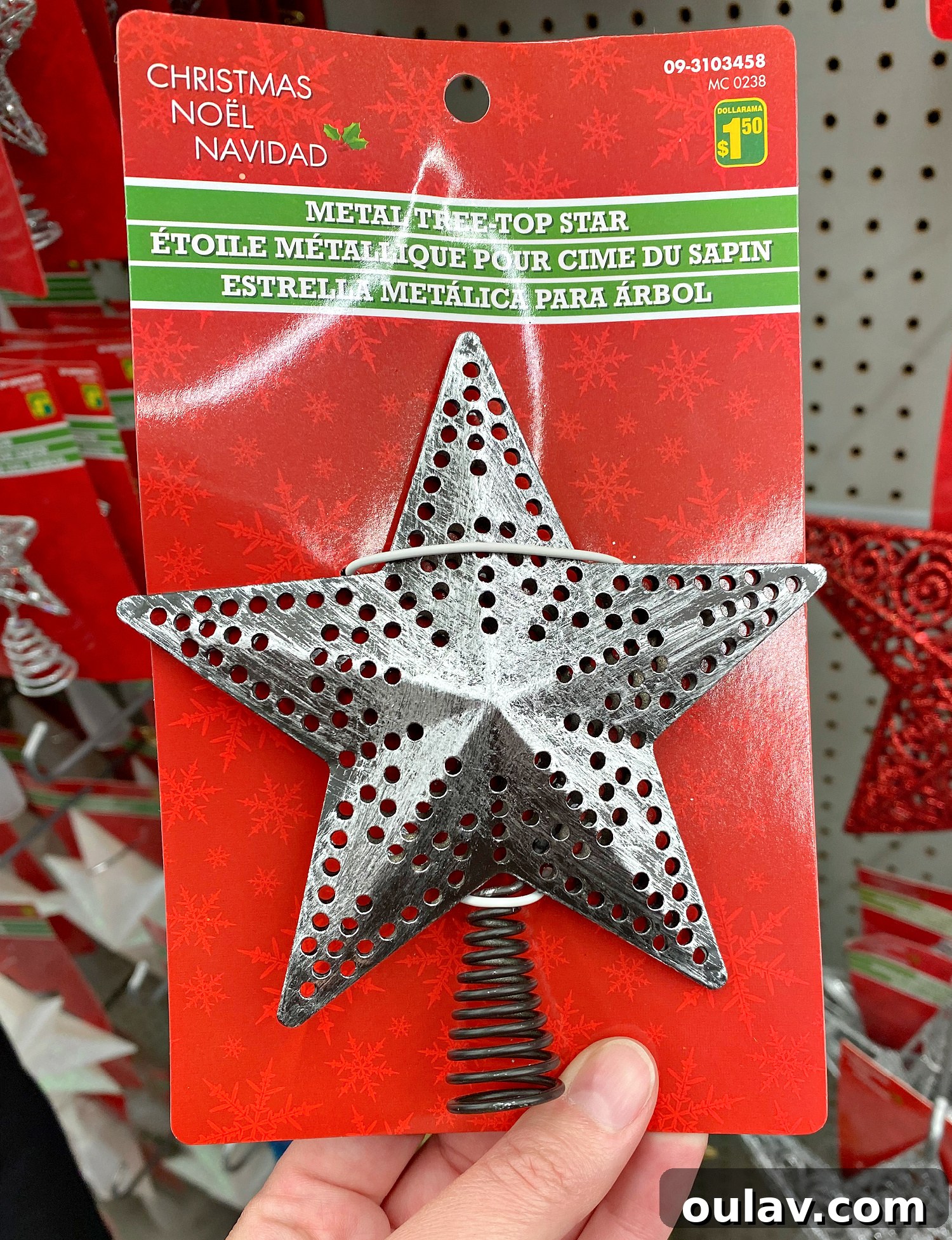Dollar Store Sparkle: DIY Tree Topper 3 Dollar Store Tree Topper Hack - Before Transformation