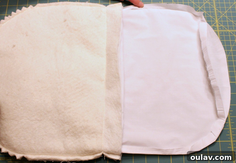 Crafting a Sparkling Lace Tea Cozy 19 Partially Assembled Lined Tea Cozy Project View