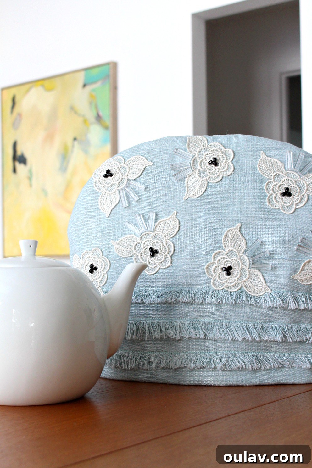 Crafting a Sparkling Lace Tea Cozy 34 Completed Handmade Tea Cozy Project for Home