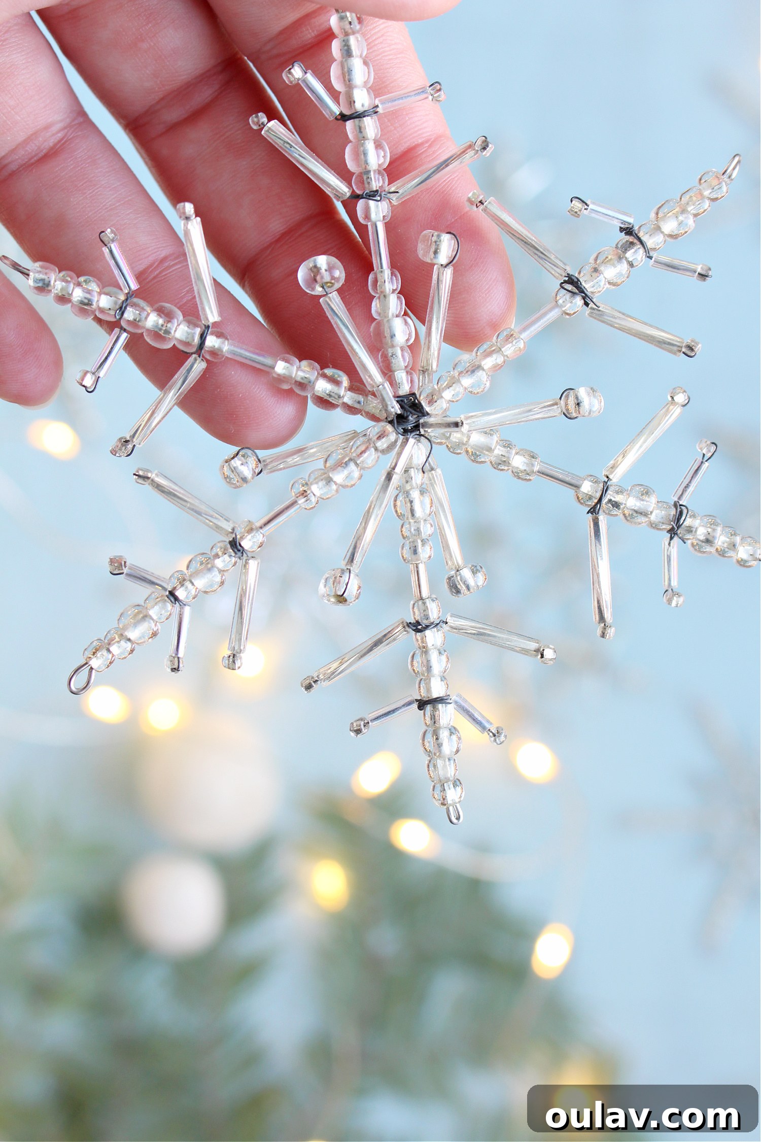 DIY Snowflake Ornament for Winter Decor