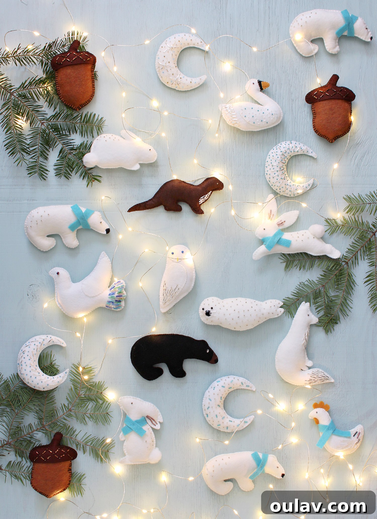 How to Make Felt Ornaments for a Festive Tree