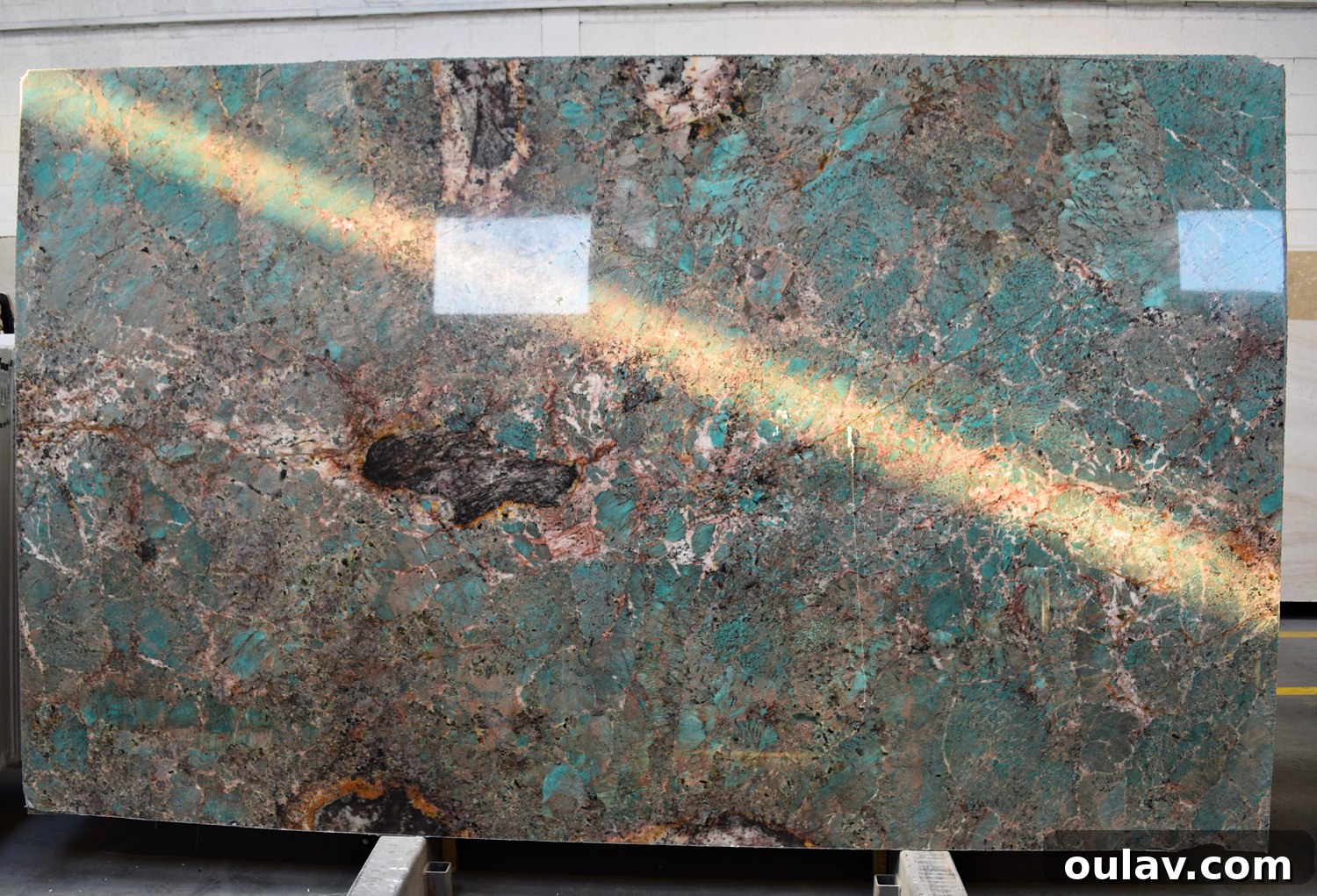 My Quest for Stone Kitchen Counters 12 Stunning Amazonite Quartzite slab, vibrant and alluring