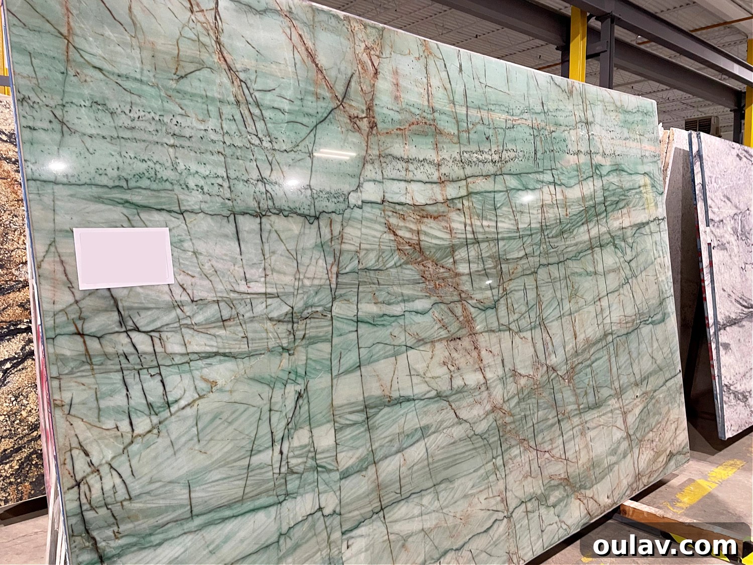 My Quest for Stone Kitchen Counters 13 Quartzite slab with striking warm brown veining, described by some as 'dripping blood'