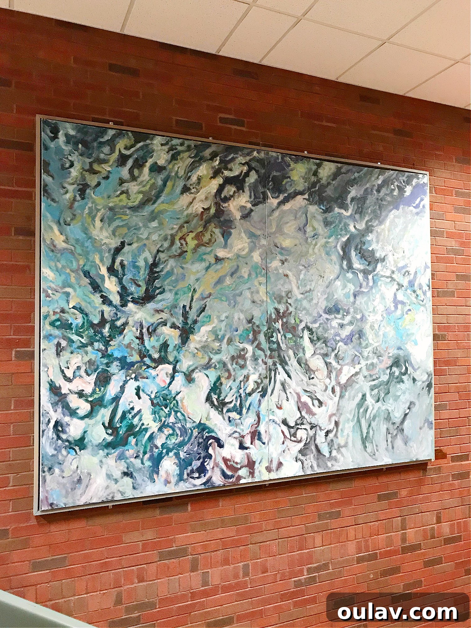 Grandpa's Brushstrokes: A Family Art Journey 48 Bert Weir Abstract Painting at Laurentian University