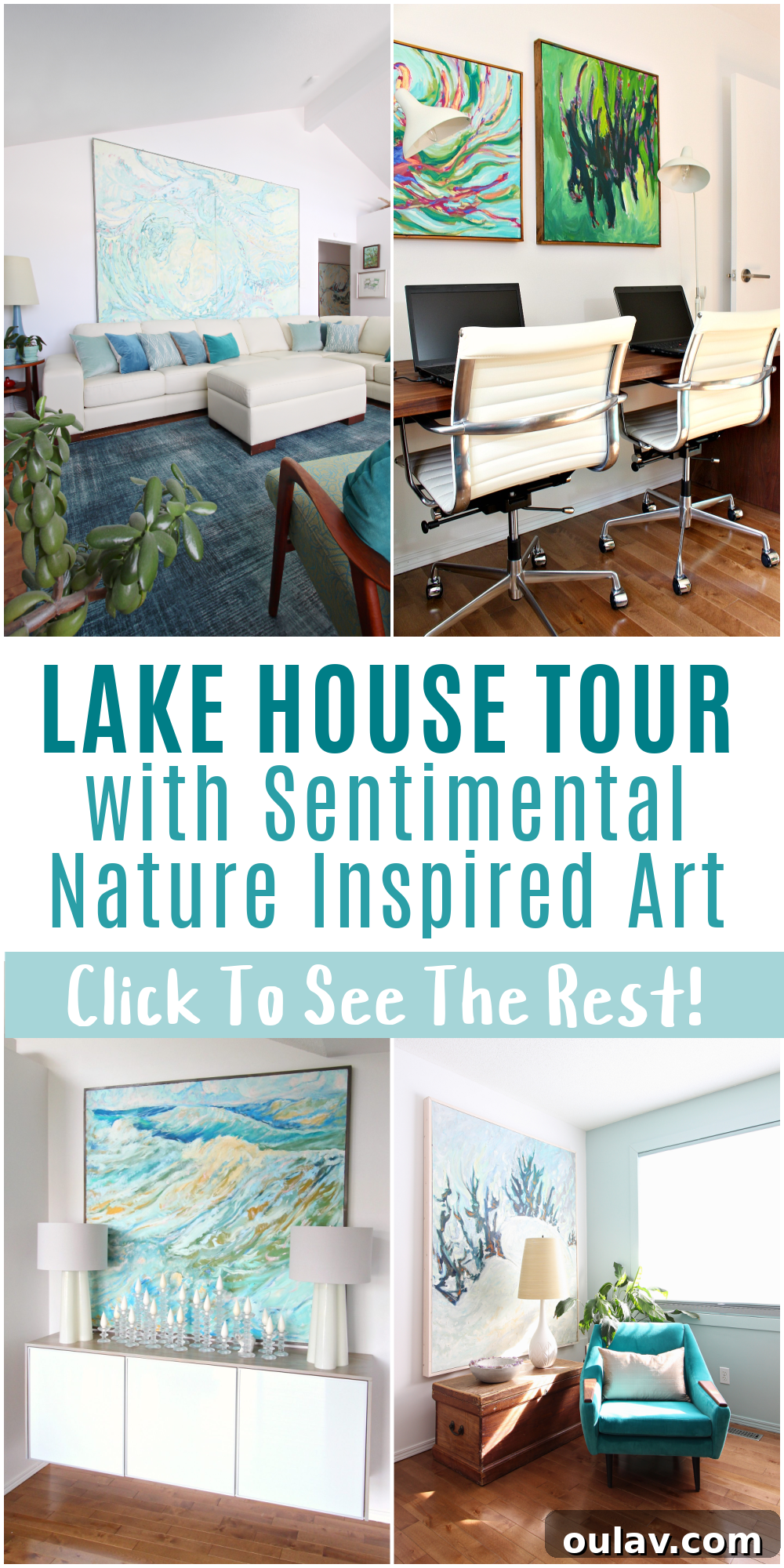 Grandpa's Brushstrokes: A Family Art Journey 60 Pin for later: Lake House Art Tour featuring Bert Weir's abstract paintings