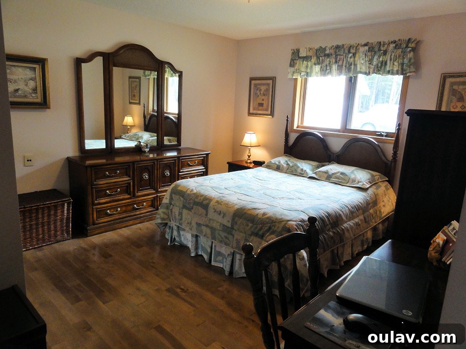 The Bedroom's Style Journey 2 Former owner's bedroom setup with small window
