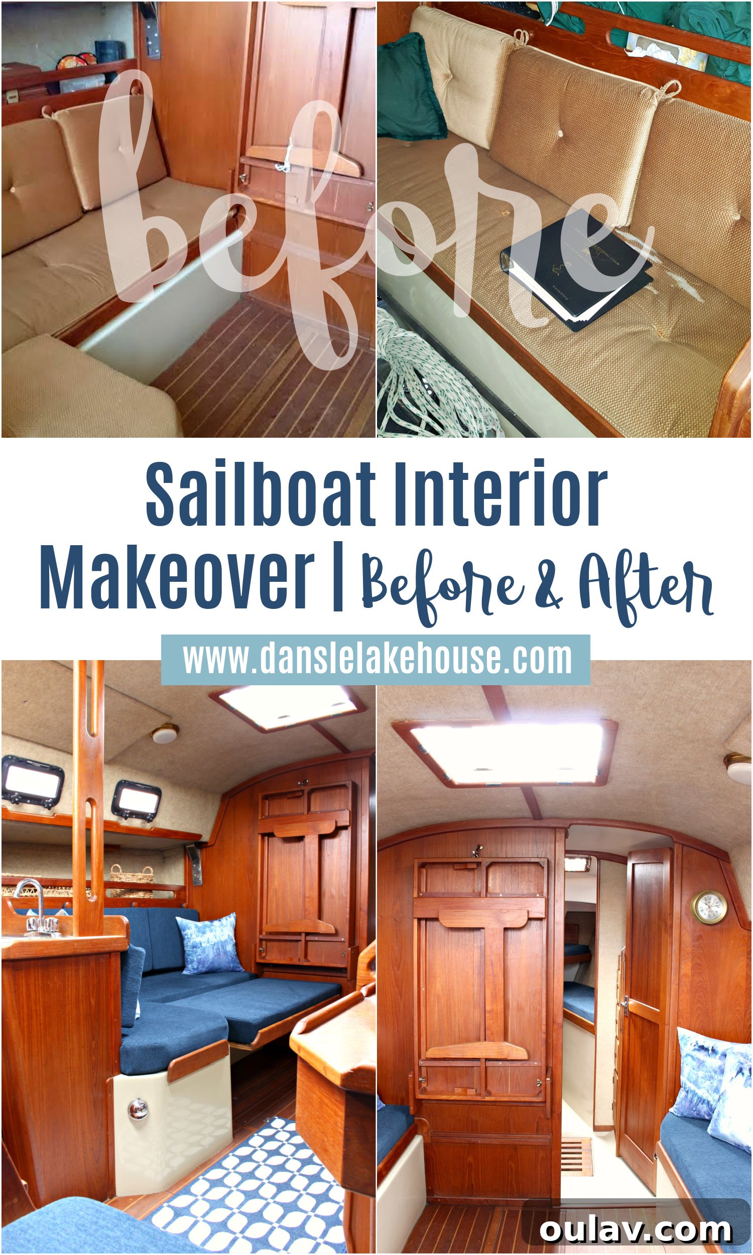 Unveiling Our Sailboat's Stylish New Interior 26 sailboat interior makeover before & after
