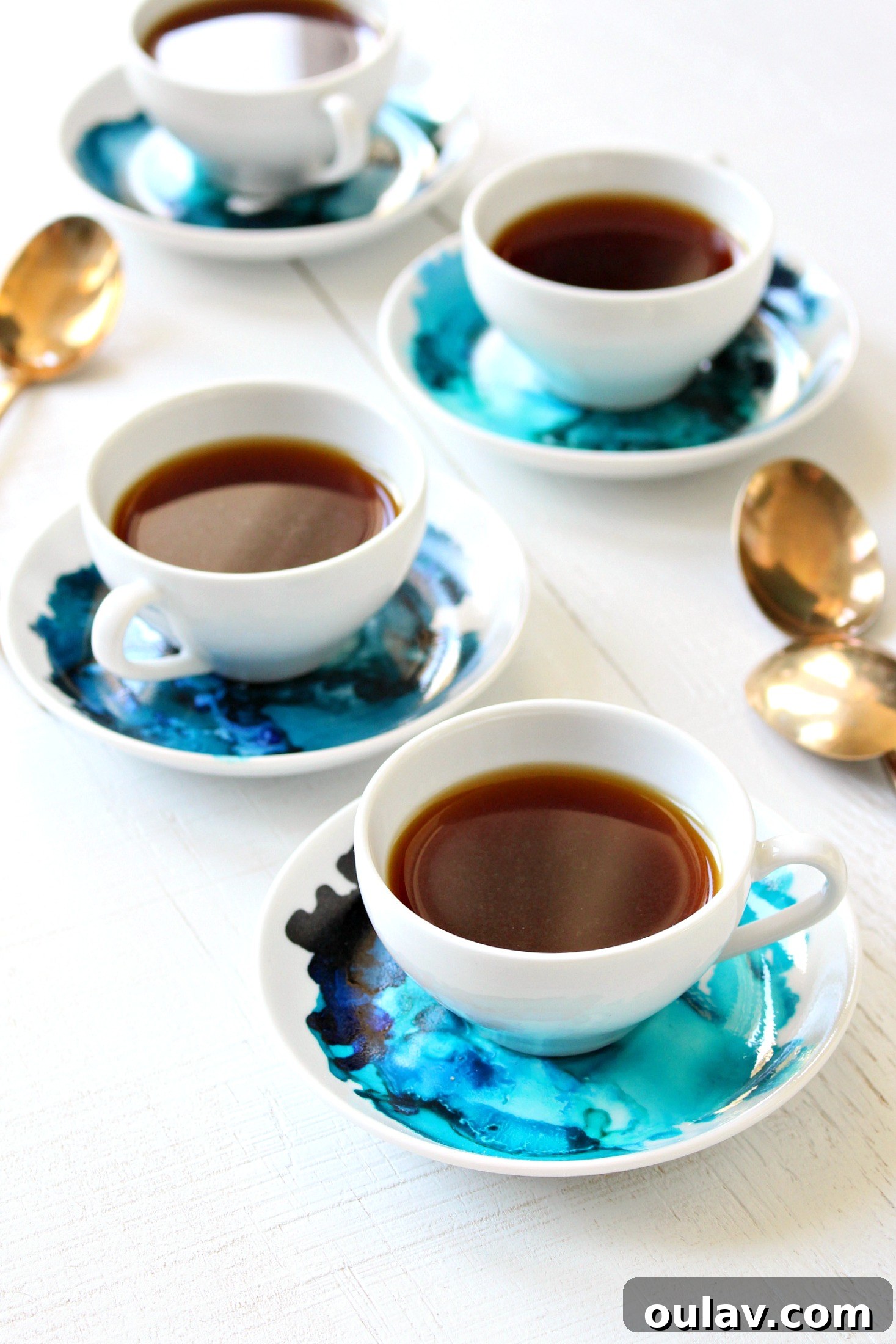 Creating Vibrant Ceramics with Alcohol Ink 11 Alcohol ink china makeover project ideas