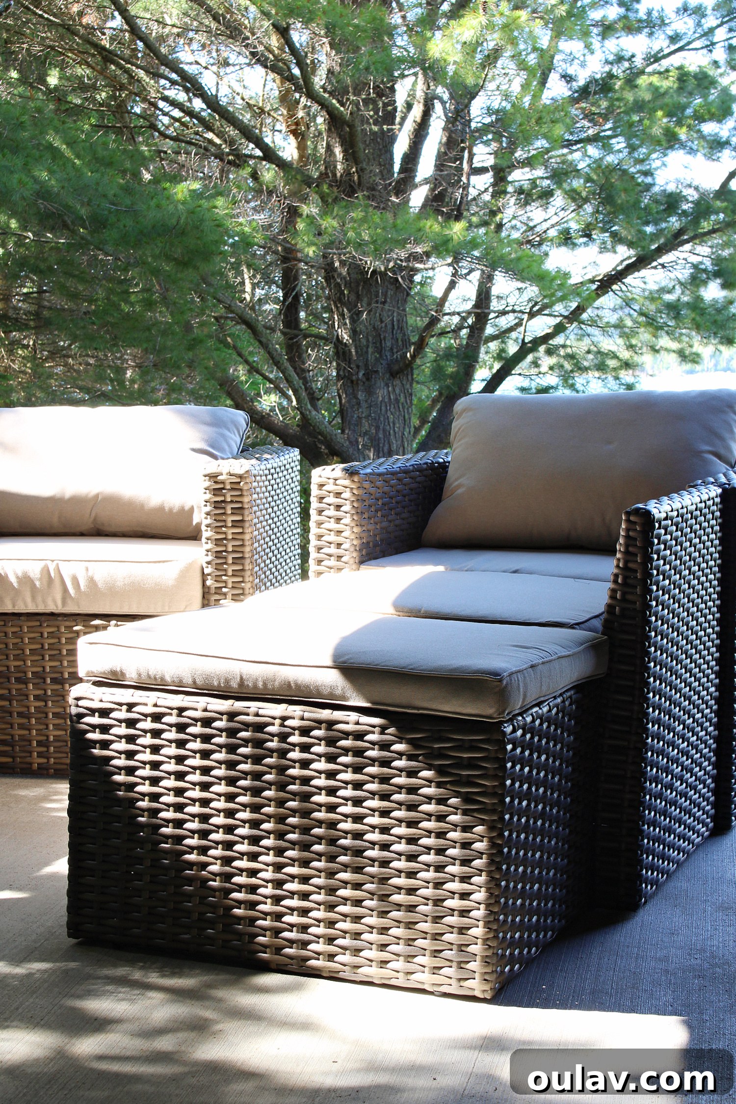 Modular Outdoor Sectional for Small Spaces - Chaise Lounge