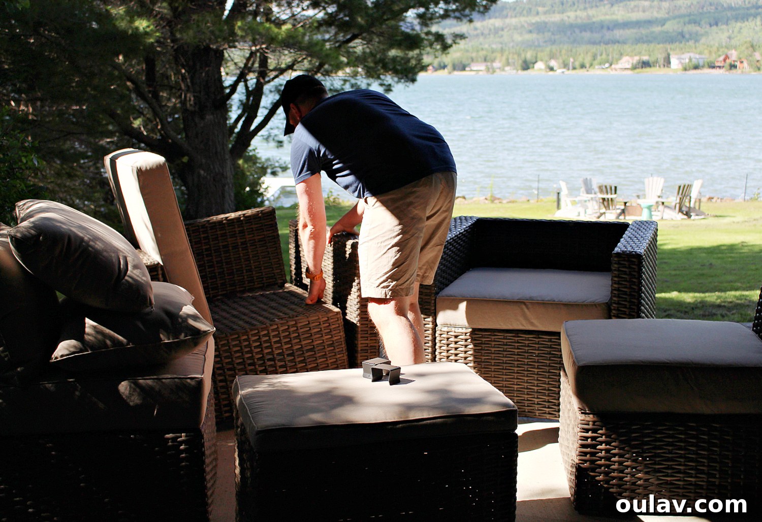 Transformer Table Patio Conversation Set Options - Removable Arms