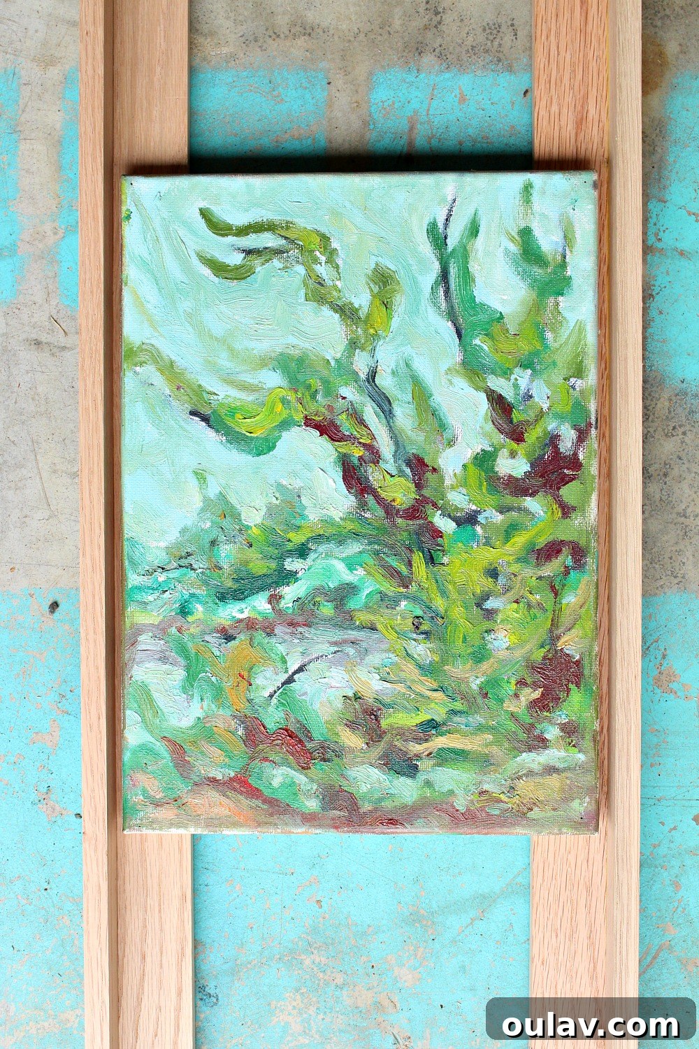 Simple Floating Frame Craft 11 Measuring artwork to determine the dimensions for a DIY canvas art frame