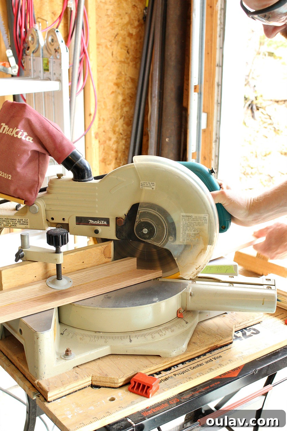 Simple Floating Frame Craft 12 Cutting 45-degree angles for DIY art frame mitered corners using a miter saw