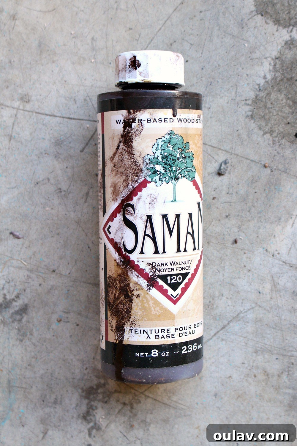 Simple Floating Frame Craft 20 Saman Dark Walnut water-based wood stain product for framing projects