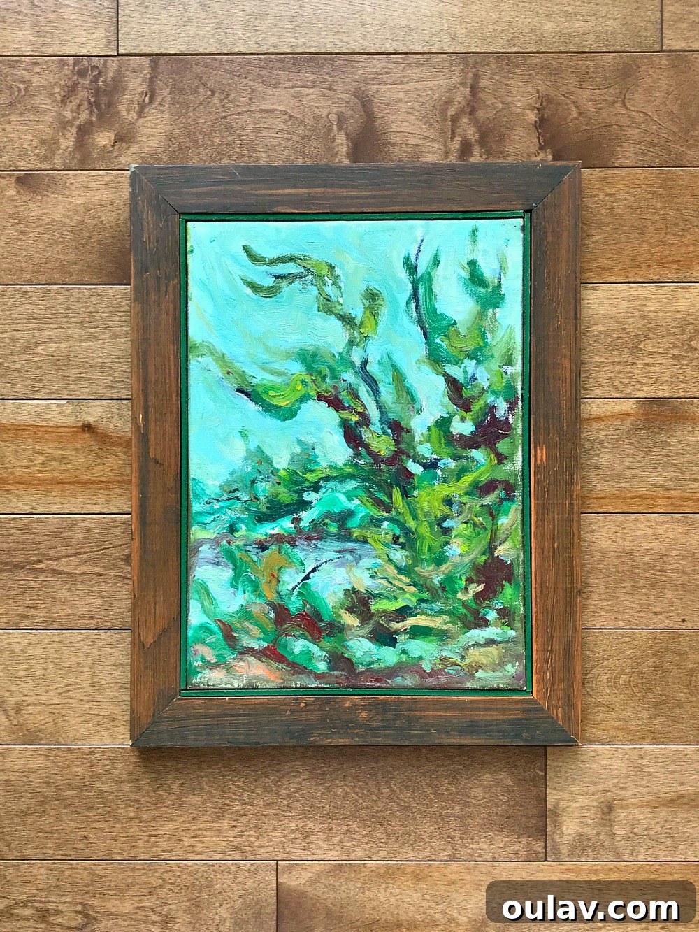 Simple Floating Frame Craft 4 Original artwork before framing, showing rustic wood frame