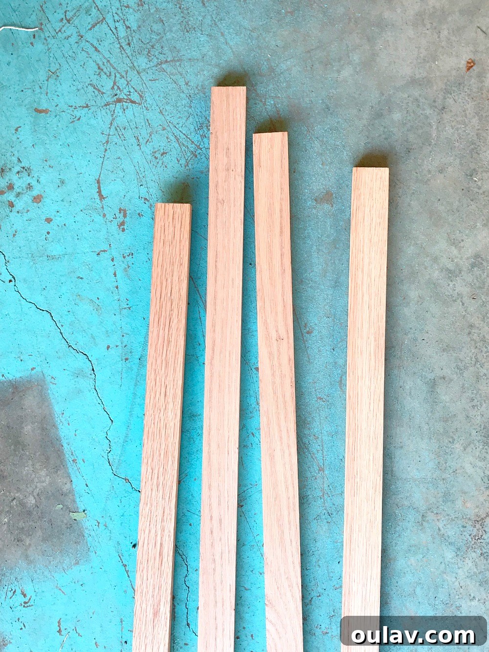 Simple Floating Frame Craft 5 Selecting kiln-dried red oak boards for a DIY art frame project