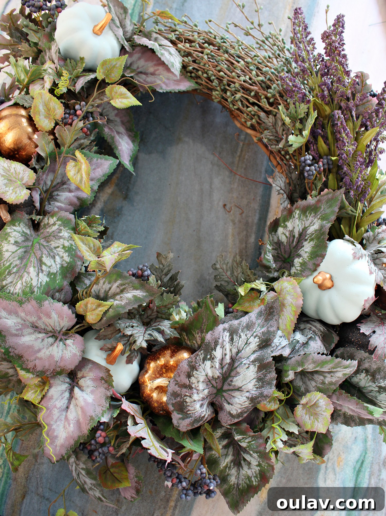 How to Attach Pumpkins to a Wreath