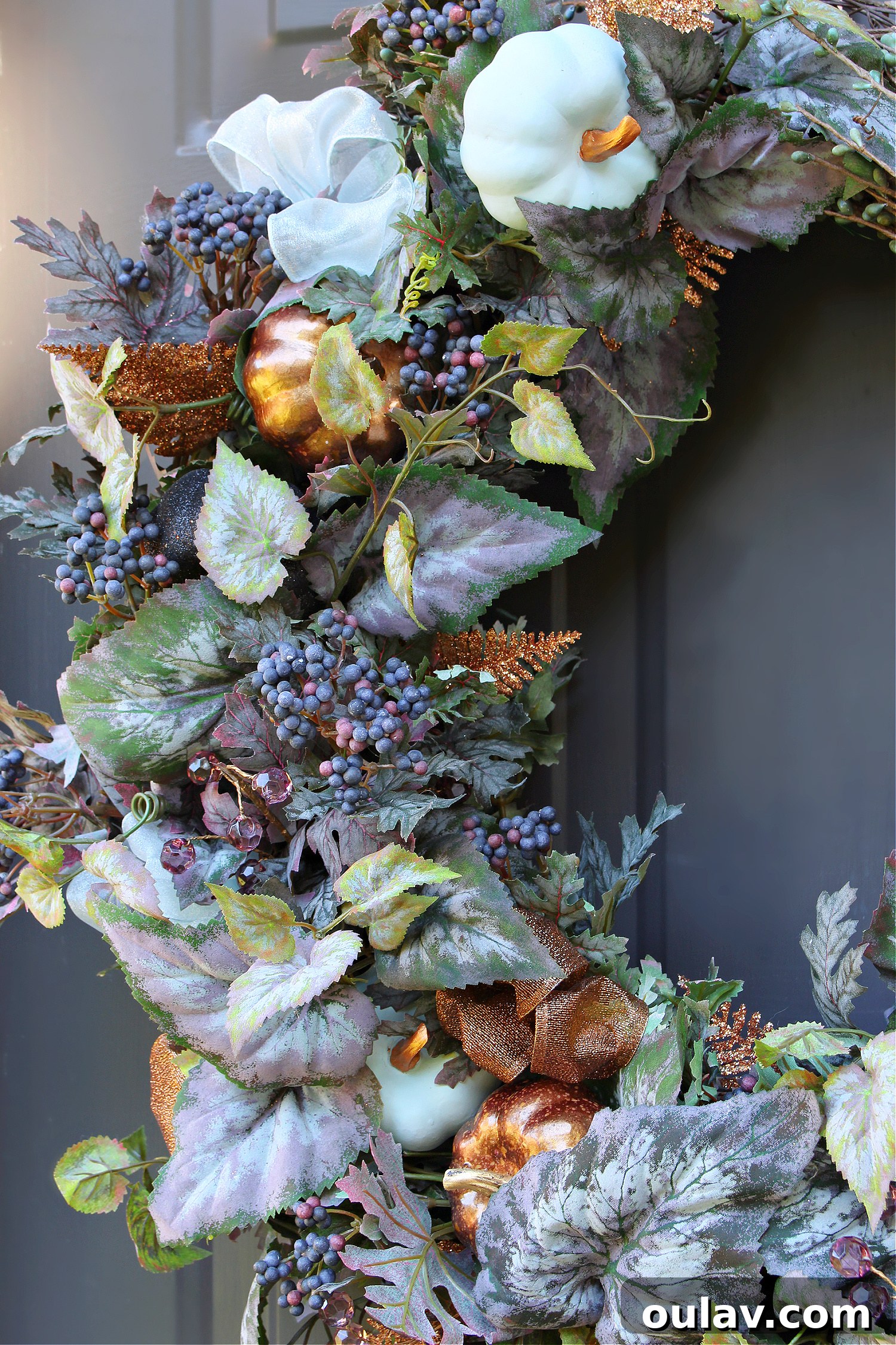 DIY Purple Fall Wreath