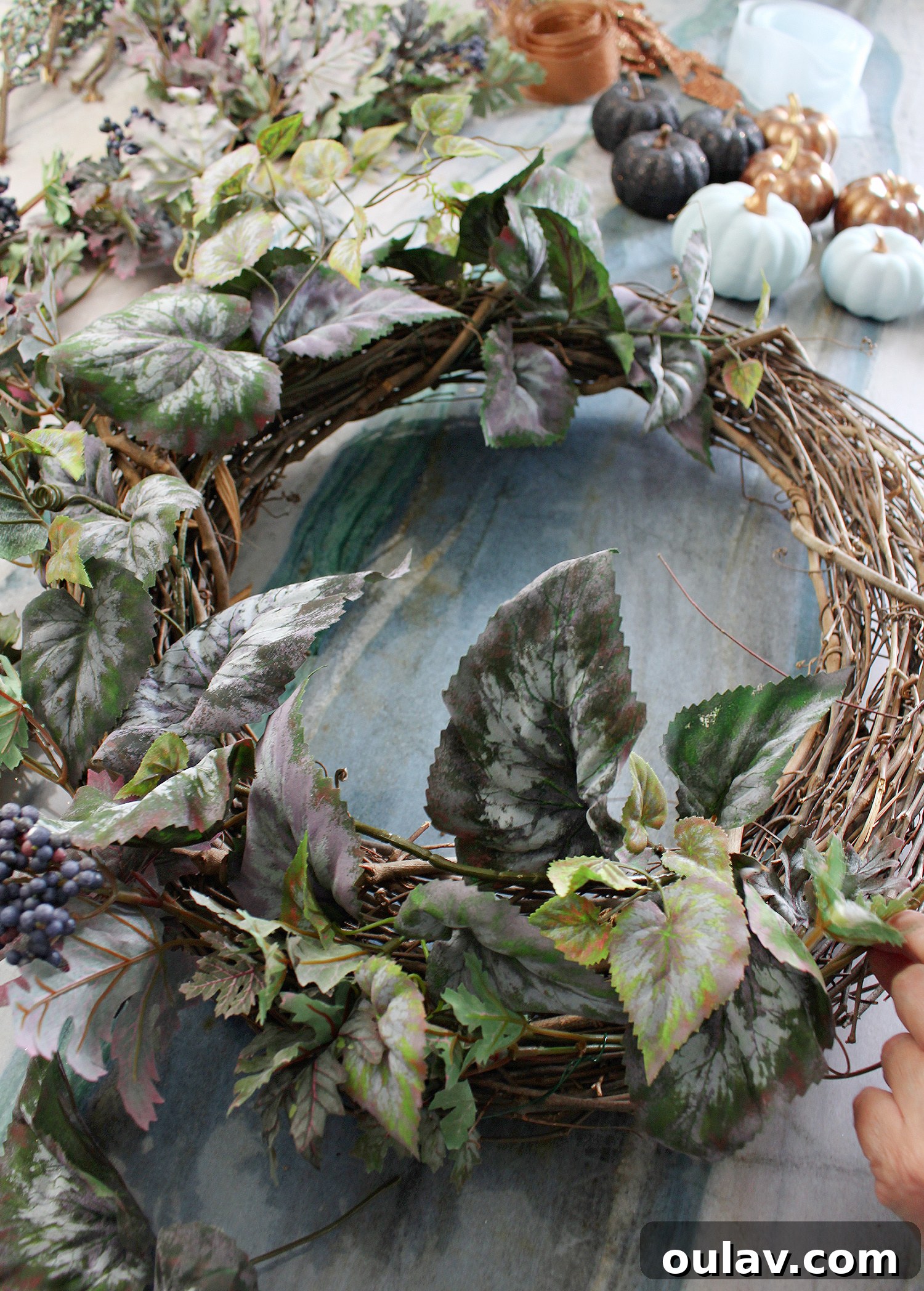 How to Add Picks to Grapevine Wreath