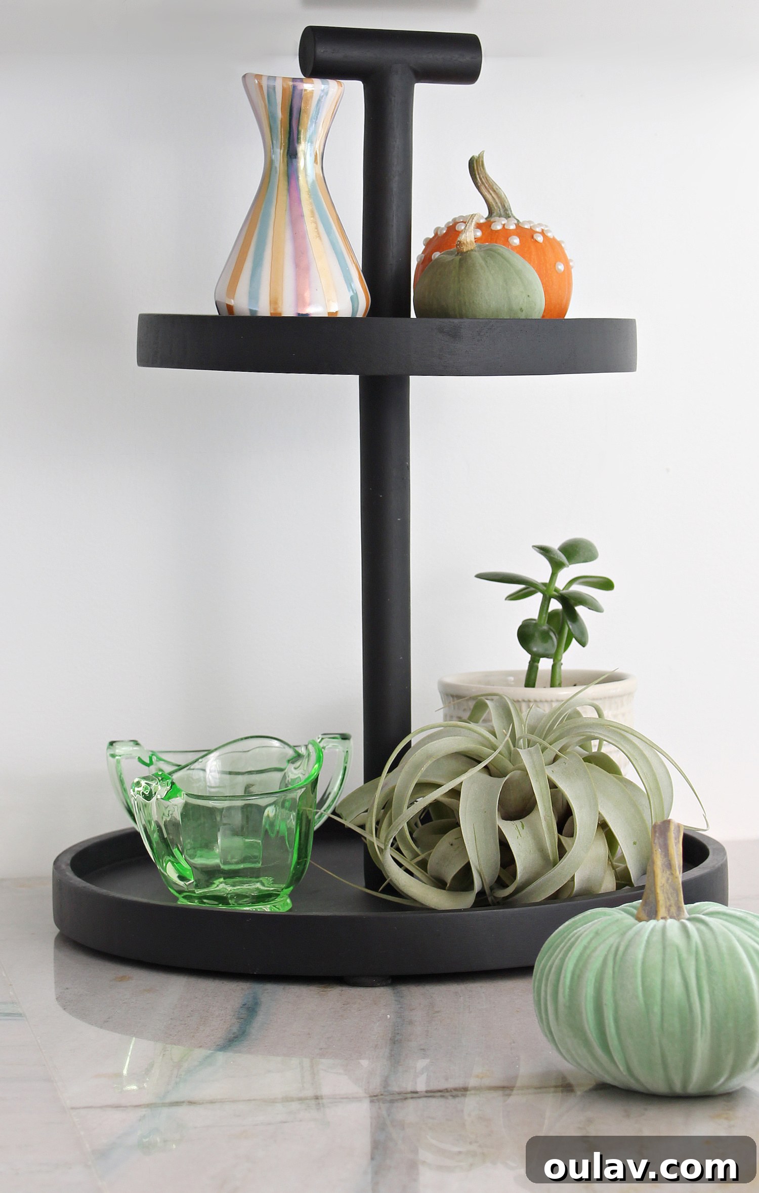Two Tiered Tray for Halloween Display Ideas