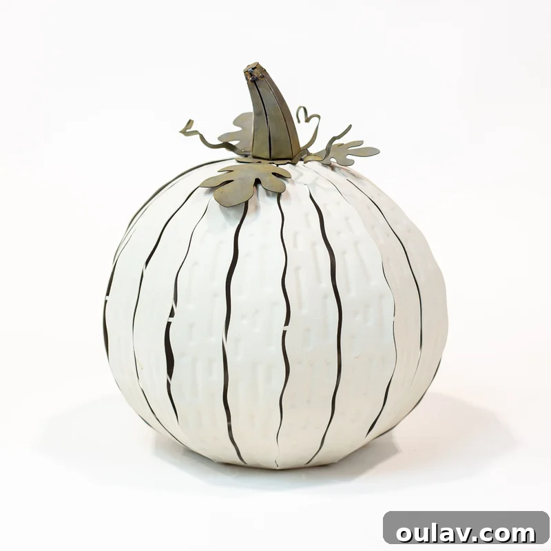 Metal Pumpkin Luminary for Halloween and Fall