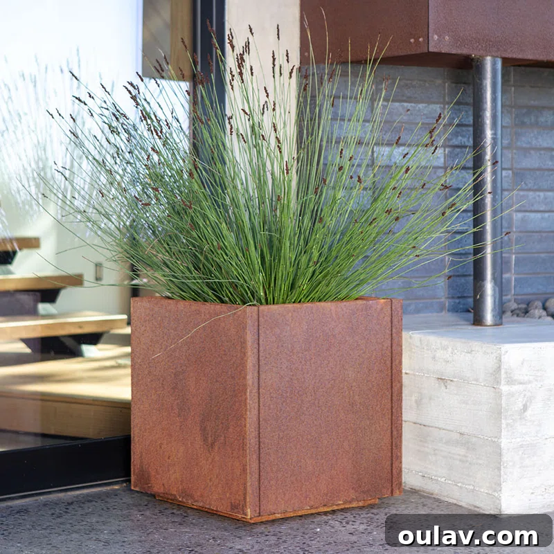 Copper Outdoor Planter for Fall and Halloween