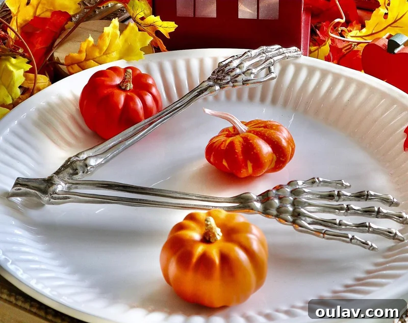 Skeleton Arm Salad Servers for Halloween Entertaining