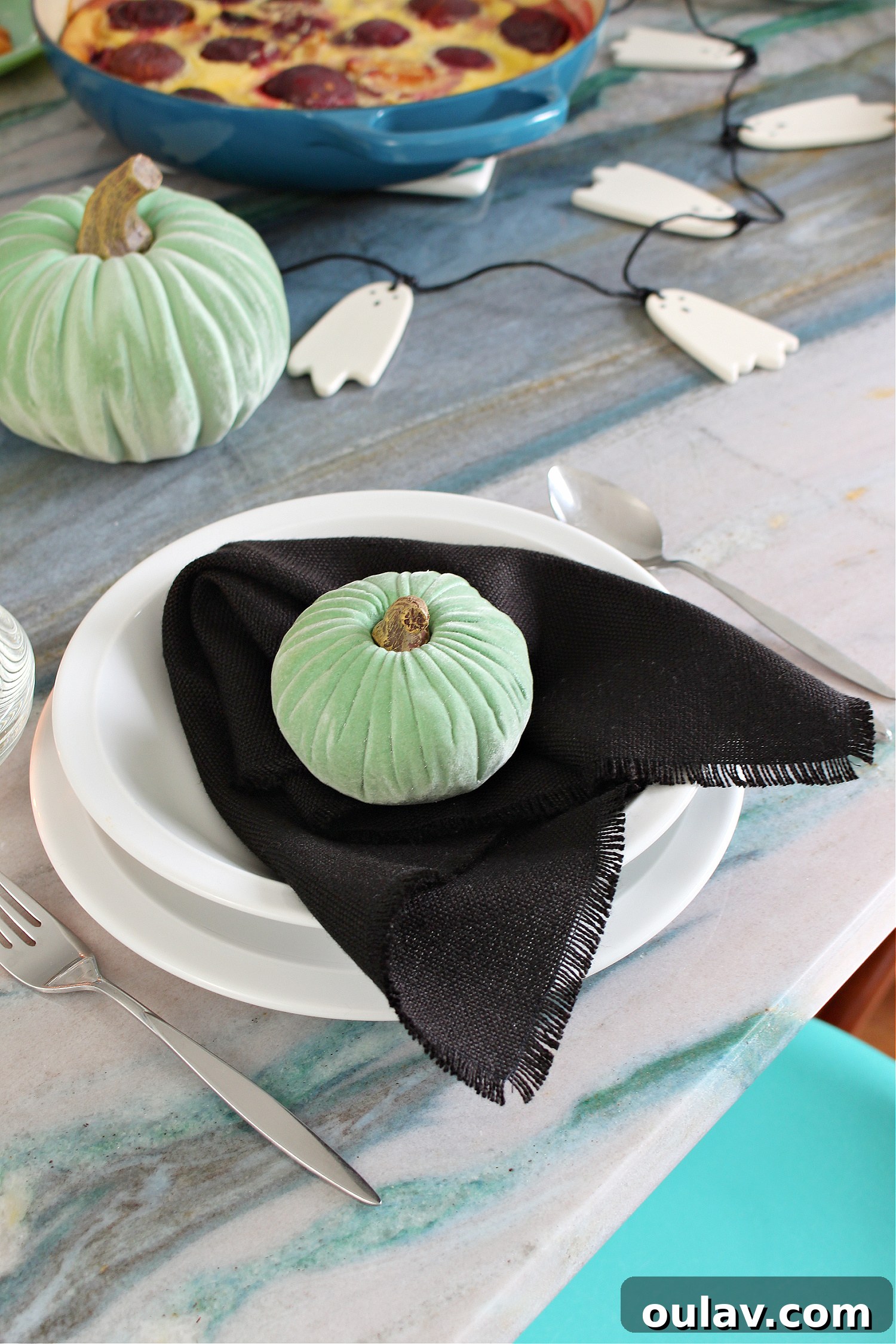 Pale Green Velvet Pumpkins for Elegant Fall Decor