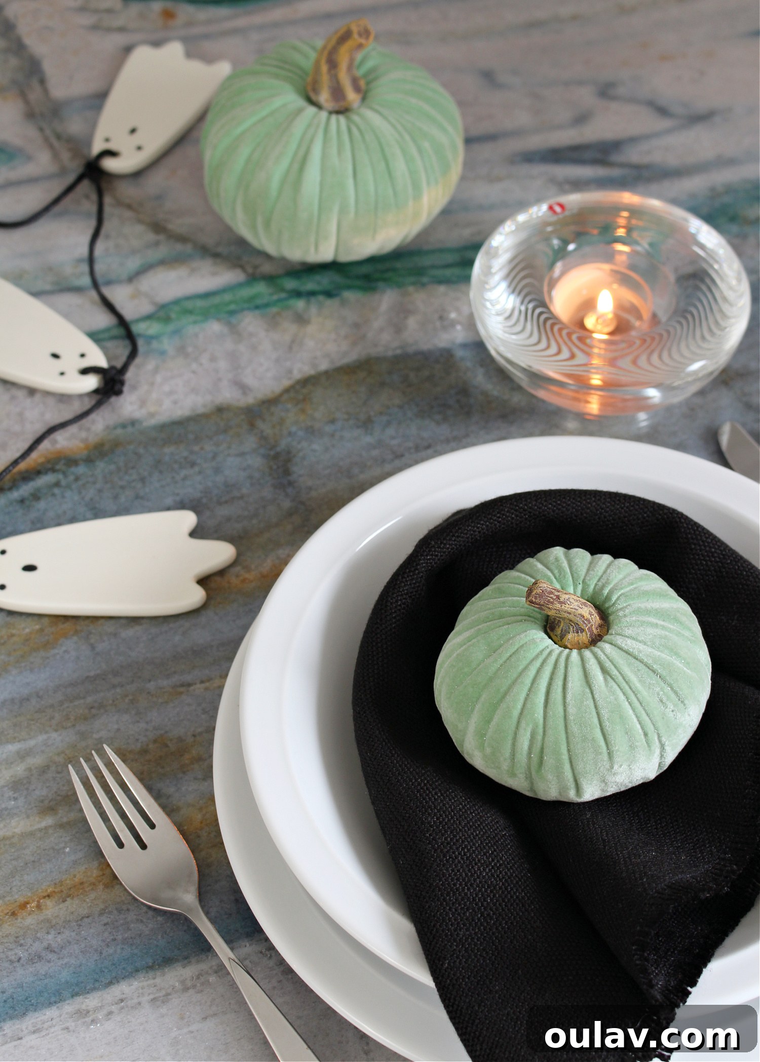 Black White and Green Halloween Decor Theme