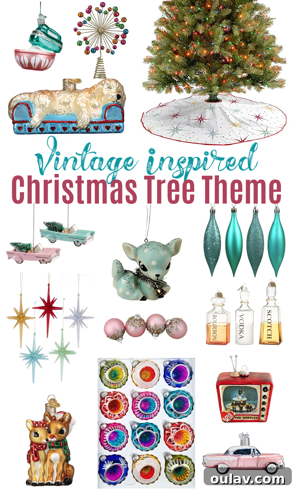 Retro Inspired Christmas Tree Theme