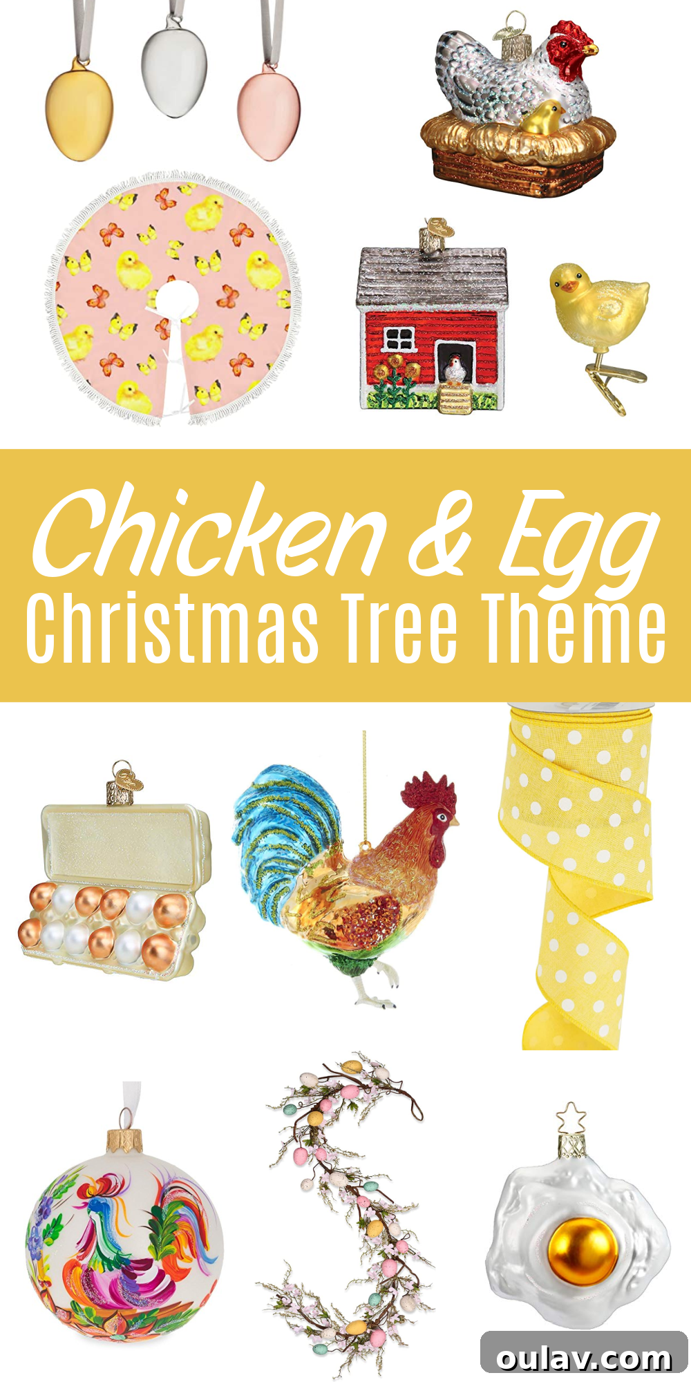 Chicken and Egg Christmas Tree Theme